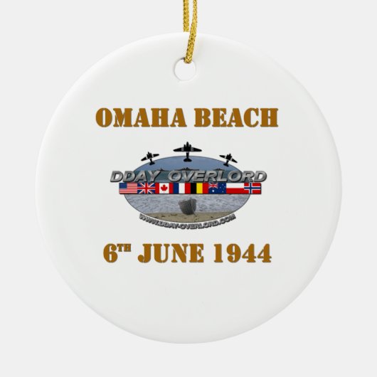 Omaha Beach 6th June 1944 Keramik Ornament (Vorne)