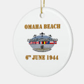 Omaha Beach 6th June 1944 Keramik Ornament (Links)
