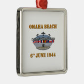 Omaha Beach 6th June 1944 Silbernes Ornament (Rechts)