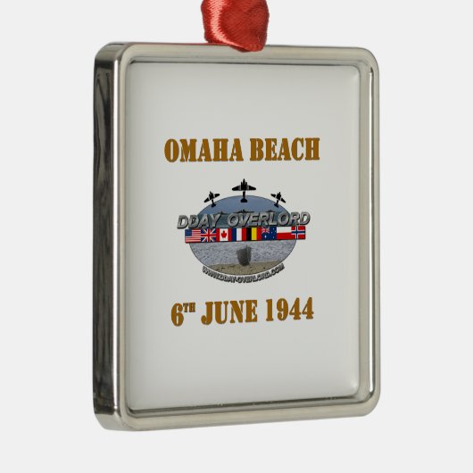 Omaha Beach 6th June 1944 Silbernes Ornament (Rechts)