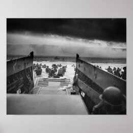 Omaha Beach Landing — Invasion der Normandie am D- Poster