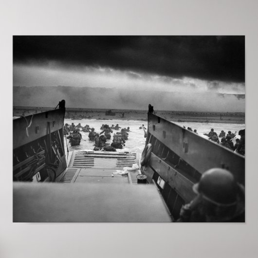 Omaha Beach Landing — Invasion der Normandie am D- Poster (Vorne)