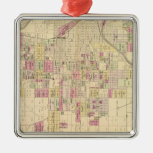 Omaha City, Nebraska Silbernes Ornament