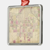 Omaha City, Nebraska Silbernes Ornament (Links)