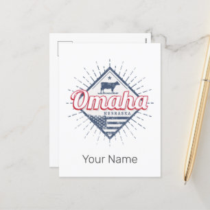 Omaha City Nebraska Vereinigte Staaten Vintage USA Feiertagspostkarte