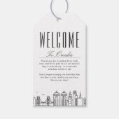 Omaha City Skyline | Willkommen Stil 2 Geschenkanhänger (Vorderseite)