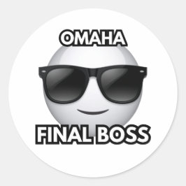 Omaha Endboss Cool Emoji Aufkleber