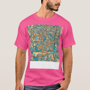 Omaha-Kartenmuster im Mid Century Pastell T-Shirt