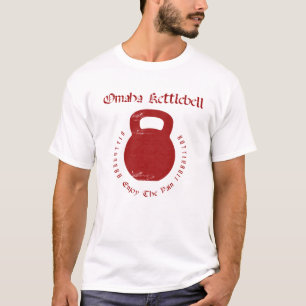 Omaha Kettlebell auf Weiß T-Shirt