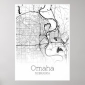 Omaha Map - Nebraska - City Map Poster (Vorne)
