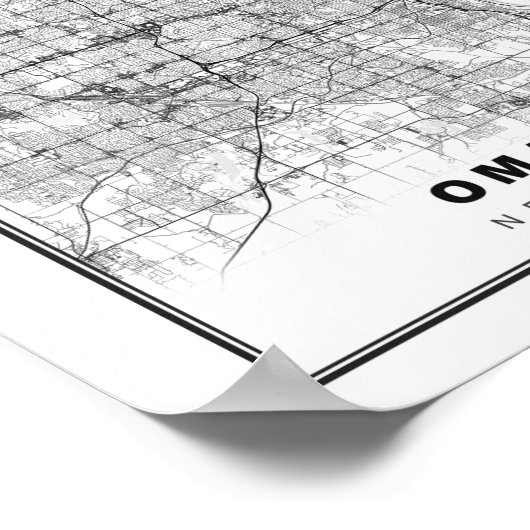 Omaha Map Poster (Ecke)
