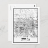Omaha Map Postkarte (Vorne/Hinten)