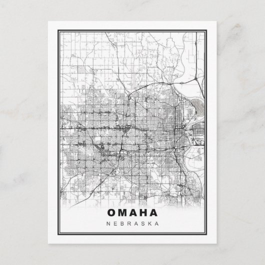 Omaha Map Postkarte (Vorderseite)