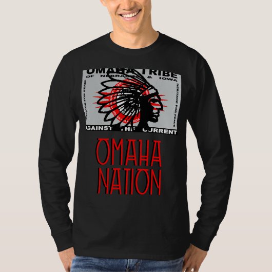 Omaha Nation Flag Indigene Indigene Indigene Ameri T-Shirt (Vorderseite)