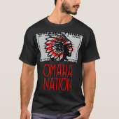 Omaha Nation Flag Indigene Indigene Indigene Ameri T-Shirt (Vorderseite)