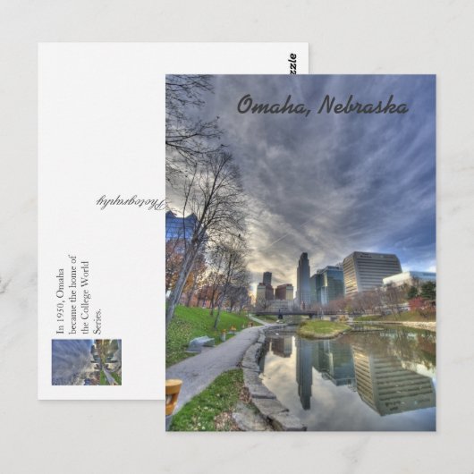 Omaha Nebraksa Postkarte (Vorne/Hinten)