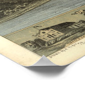 Omaha Nebraska 1868 Antike Panoramakarte Poster (Ecke)