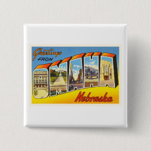 Omaha Nebraska alte Vintage Reise-Andenken Nes Button