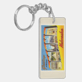 Omaha Nebraska alte Vintage Reise-Andenken Nes Schlüsselanhänger (Vorderseite links)