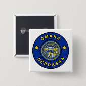 Omaha Nebraska Button (Vorne & Hinten)