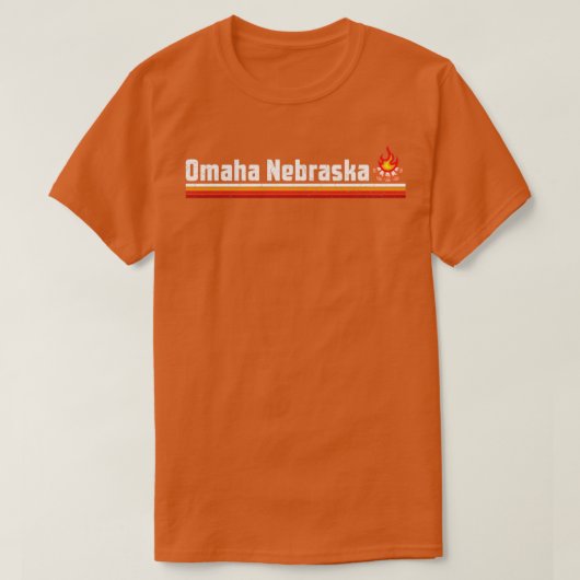 OMAHA NEBRASKA CAMPFIRE T-Shirt (Design vorne)