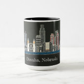 Omaha, Nebraska City Skyline Tasse (Zentrum)