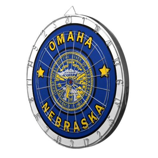 Omaha Nebraska Dartscheibe (Vorderseite rechts)