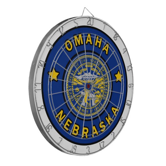 Omaha Nebraska Dartscheibe (Vorderseite Links)