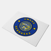 Omaha Nebraska Fußmatte (Schrägansicht)