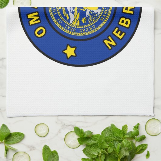 Omaha Nebraska Geschirrtuch (Gefaltet)