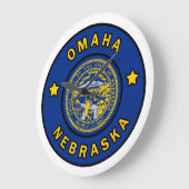 Omaha Nebraska Große Wanduhr (Winkel)