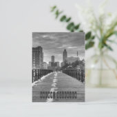 Omaha Nebraska in Black on White Postkarte (Stehend Vorderseite)