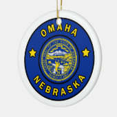 Omaha Nebraska Keramik Ornament (Links)