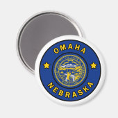 Omaha Nebraska Magnet (Vorderseite/Rückseite)