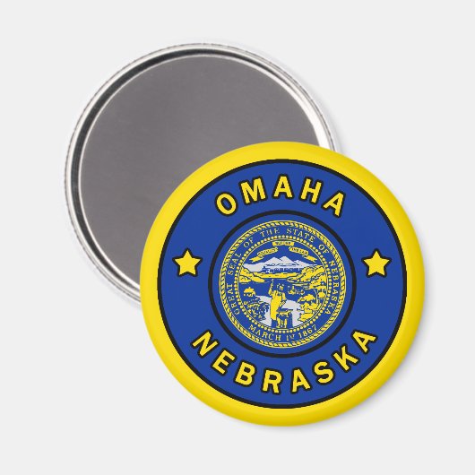 Omaha Nebraska Magnet (Vorderseite/Rückseite)