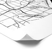 Omaha Nebraska Moderne Minimal einfache Stadtkarte Poster (Ecke)