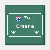 Omaha Nebraska ne Interstate Highway Freeway: Magnet (Vorne)