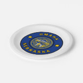 Omaha Nebraska Pappteller (Schrägansicht)