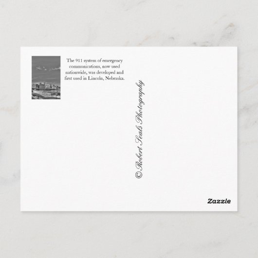 Omaha, Nebraska Postkarte (Rückseite)