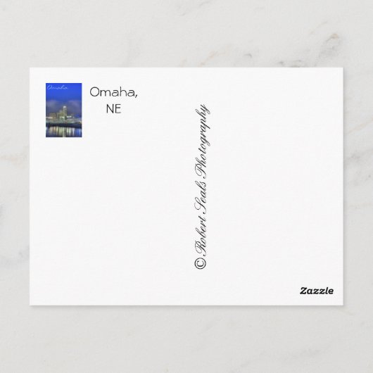 Omaha, Nebraska Postkarte (Rückseite)