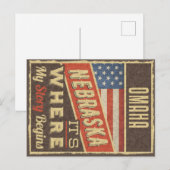 Omaha Nebraska Postkarte (Vorne/Hinten)