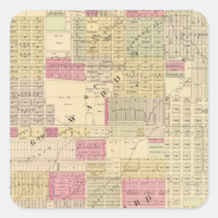 Omaha, Nebraska Quadratischer Aufkleber