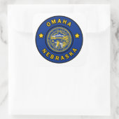 Omaha Nebraska Quadratischer Aufkleber (Tasche)
