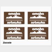 Omaha Nebraska Rechteckiger Aufkleber (Blatt)