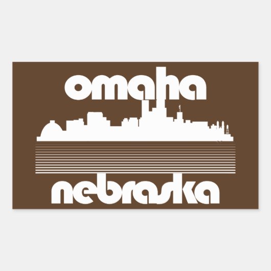 Omaha Nebraska Rechteckiger Aufkleber (Vorderseite)