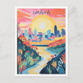 Omaha Nebraska Reise Ästhetik Postkarte (Vorderseite)