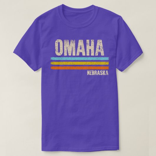 Omaha Nebraska Retro T-Shirt (Design vorne)