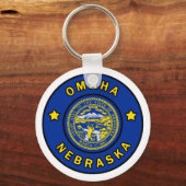 Omaha Nebraska Schlüsselanhänger (Vorderseite)