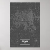 Omaha, Nebraska (schwarz weiß) Poster (Vorne)