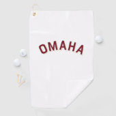 Omaha, Nebraska Vintag Arch Golfhandtuch (Insitu)